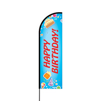 Happy Birthday Flex Banner Flag - 14 (Single Sided)