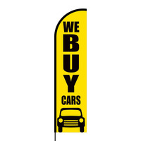 We Buy Cars Flex Banner Flag - 16ft (Single Sided)