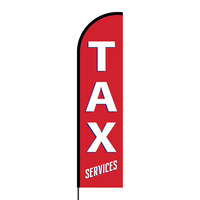 Tax Services Flex Banner Flag - 16ft (Single Sided)