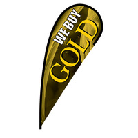 We Buy Gold Flex Blade Flag - 12'