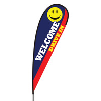 Welcome Drive In Flex Blade Flag - 15'