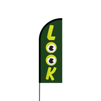 Look Green Flex Banner Flag - 11ft