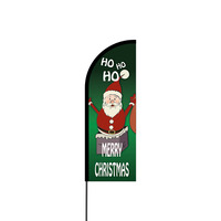 Merry Christmas Flex Banner Flag - 11ft