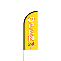 Open 24/7 Flex Banner Flag - 11ft