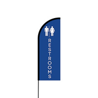 Restrooms Flex Banner Flag - 11ft