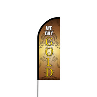 We Buy Gold Flex Banner Flag - 11ft