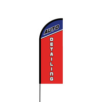Auto Detailing Flex Banner Flag - 11ft