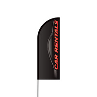 Car Rentals Flex Banner Flag - 11ft