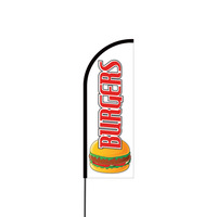 Burgers Flex Banner Flag - 11ft