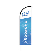 1 2 & 3 Bedrooms Available Flex Banner Flag - 14 (Single Sided)