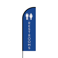 Restrooms Flex Banner Flag - 14 (Single Sided)