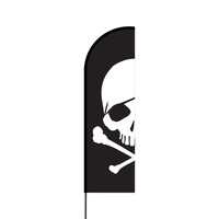 Skull Flex Banner Flag - 14 (Single Sided)