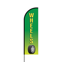 Wheels Flex Banner Flag - 14 (Single Sided)