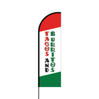 Tacos and Burritos Flex Banner Flag - 14 (Single Sided)