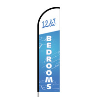 1 2 & 3 Bedrooms Flex Banner Flag - 16 (Single Sided)