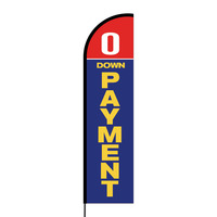 0 Down Payment Flex Banner Flag - 16ft (Single Sided)