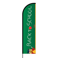 Back to School Flex Banner Flag - 16ft (Single Sided)