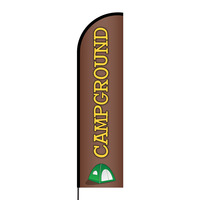 Campground Flex Banner Flag - 16ft (Single Sided)