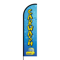 Car Wash Flex Banner Flag - 16ft (Single Sided)