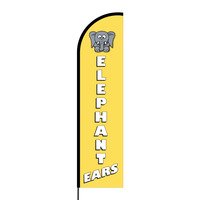 Elephant Ears Flex Banner Flag - 16ft (Single Sided)