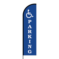Handicap Parking Flex Banner Flag - 16ft (Single Sided)