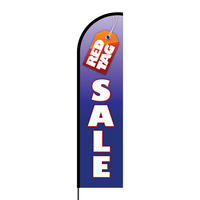 Red Tag Flex Banner Flag - 16ft (Single Sided)