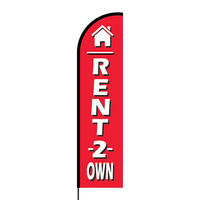 Rent 2 Own Flex Banner Flag - 16ft (Single Sided)