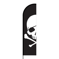 Skull Flex Banner Flag - 16ft (Single Sided)