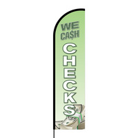 We Cash Checks Flex Banner Flag - 16ft (Single Sided)