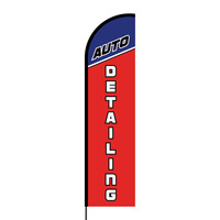 Auto Detailing Flex Banner Flag - 16ft (Single Sided)
