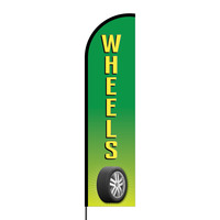 Wheels Flex Banner Flag - 16ft (Single Sided)