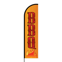 BBQ Flex Banner Flag - 16ft (Single Sided)