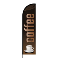 Coffee Flex Banner Flag - 16ft (Single Sided)