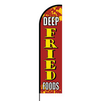 Deep Fried Foods Flex Banner Flag - 16ft (Single Sided)