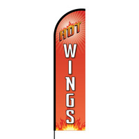 Hot Wings Flex Banner Flag - 16ft (Single Sided)