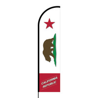 California Republic Flex Banner Flag - 16ft (Single Sided)