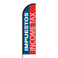 Impuestos Income Tax Flex Banner Flag - 16ft (Single Sided)