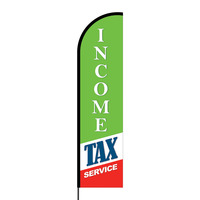 Income Tax Services Flex Banner Flag - 16ft (Single Sided)