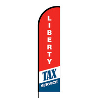 Liberty Tax Services Flex Banner Flag - 16ft (Single Sided)