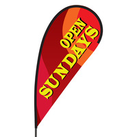 Open Sundays Flex Blade Flag - 09' Single Sided