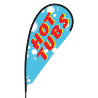 Hot Tubs Flex Blade Flag - 09' Single Sided