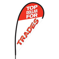 Top Dollar for Trades Flex Blade Flag - 09' Single Sided
