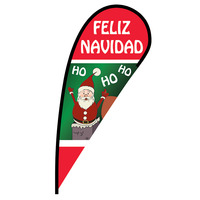 Feliz Navidad Flex Blade Flag - 12'