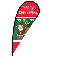 Merry Christmas Flex Blade Flag - 12'