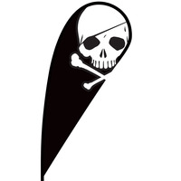 Skull Flex Blade Flag - 12'