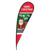 Merry Christmas Flex Blade Flag - 15'
