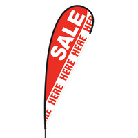 Sale Here Flex Blade Flag - 15'