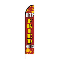Deep Fried Foods Flex Banner EVO Flag Single Sided Print