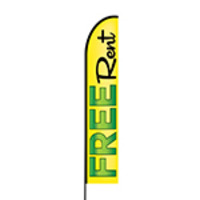 Free Rent Flex Banner EVO Flag Single Sided Print