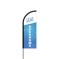 1 2 & 3 Bedroom Flex Banner Flag - 11ft